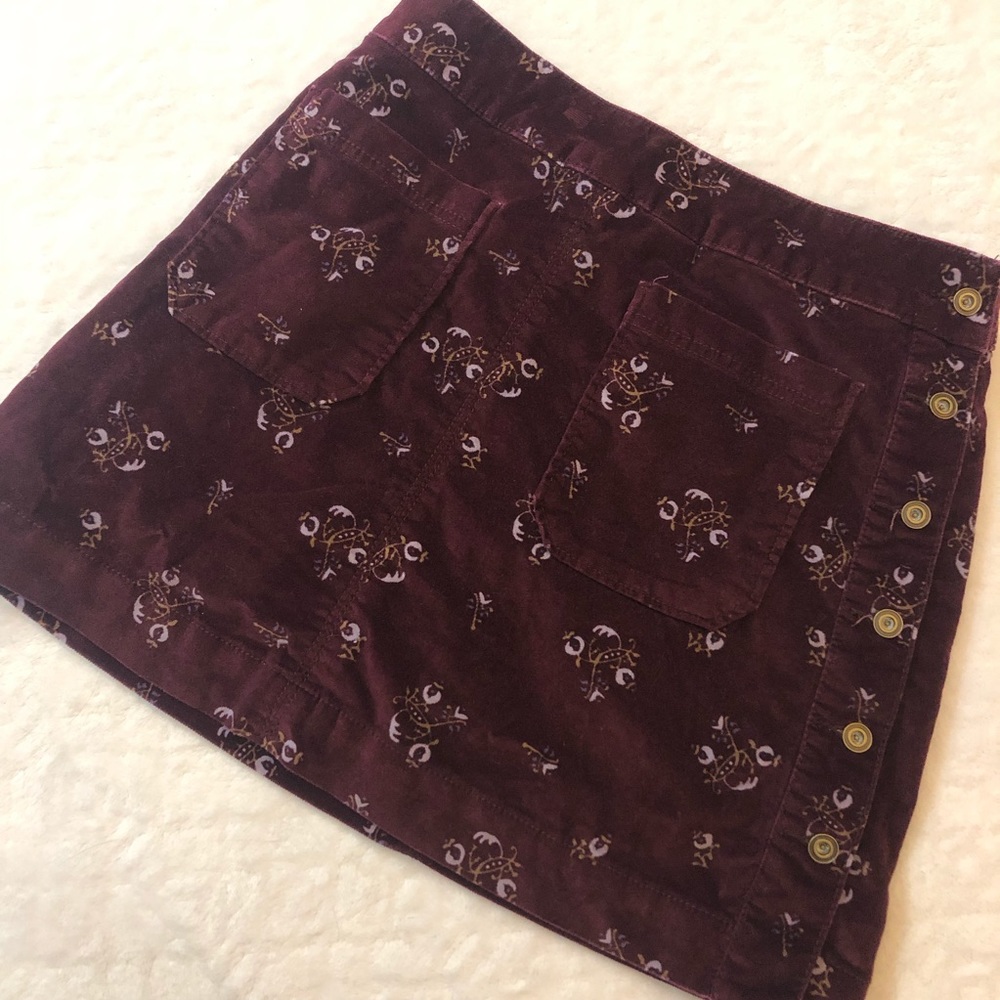 NWOT Free People Velvet Skirt